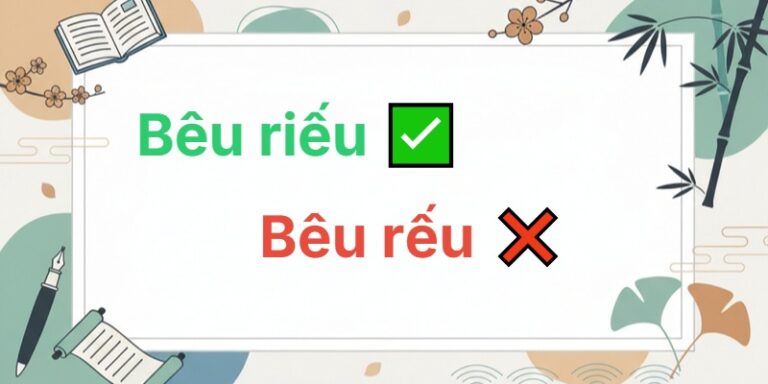 bêu rếu hay bêu riếu