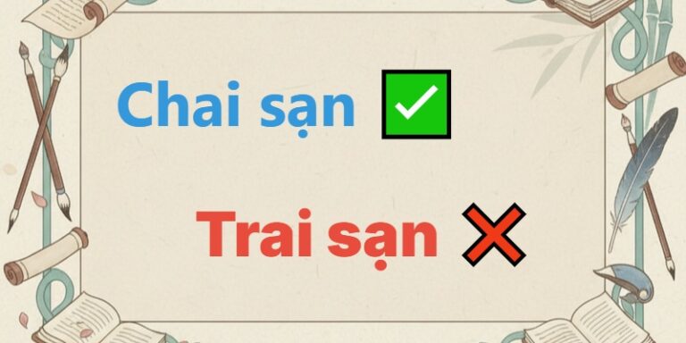 chai sạn hay trai sạn