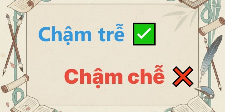 chậm trễ hay chậm chễ