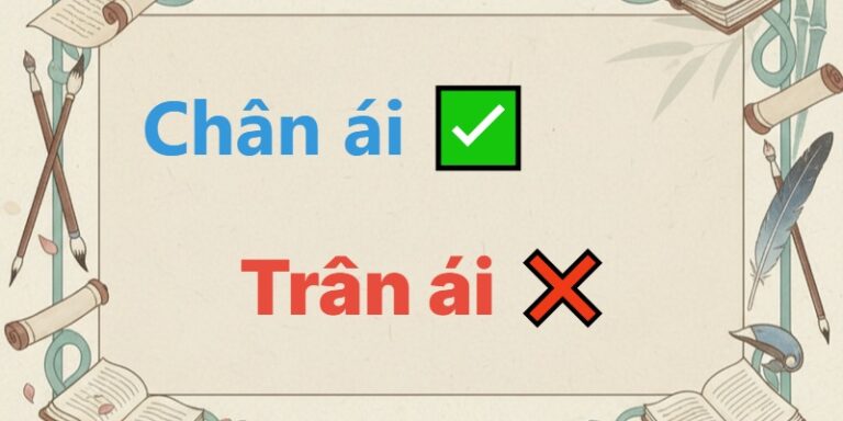 chân ái hay trân ái