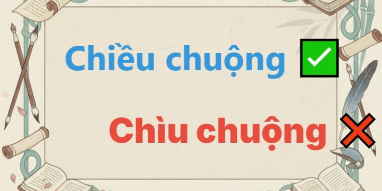 chiều chuộng hay chìu chuộng