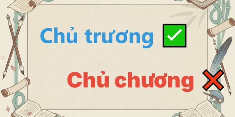 chủ chương hay chủ trương