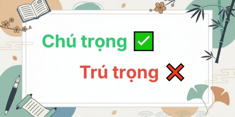 chú trọng hay trú trọng