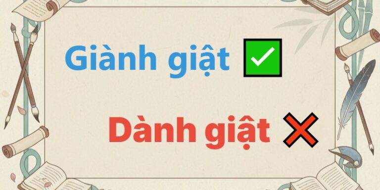 giành giật hay dành giật