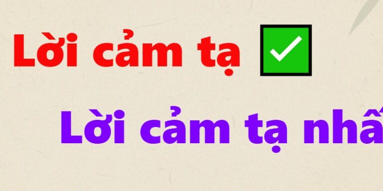 lời cảm tạ hay nhất