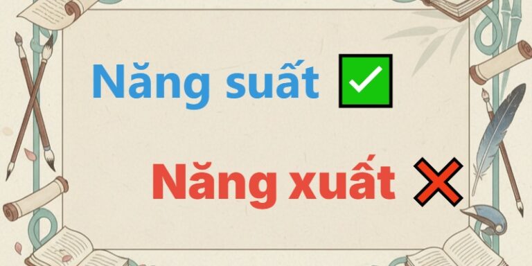 năng xuất hay năng suất