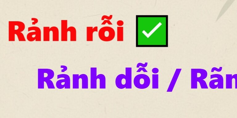 rảnh rỗi hay rảnh dỗi
