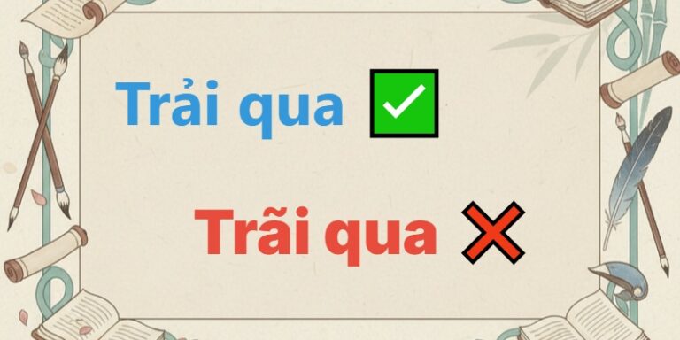 trải qua hay trãi qua