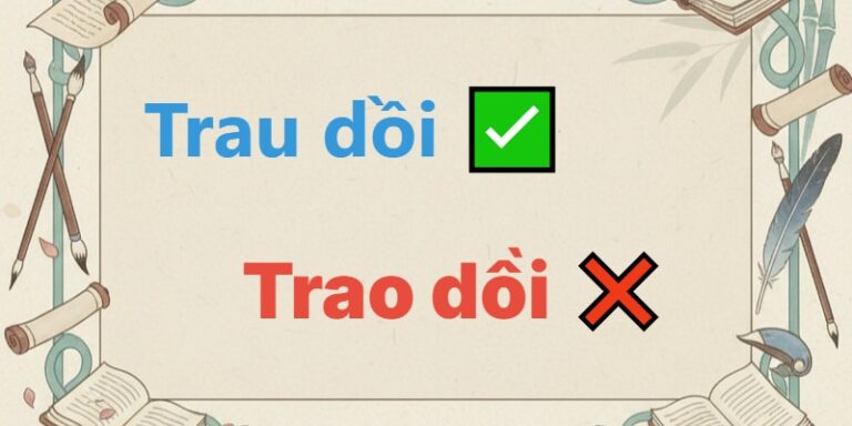 trao dồi hay trau dồi