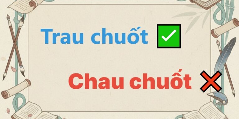 trau chuốt hay chau chuốt