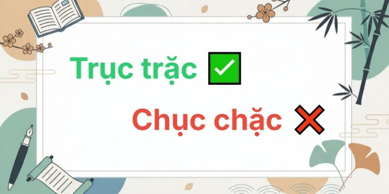 trục trặc hay chục chặc