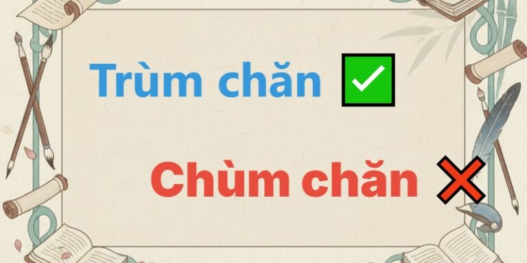 trùm chăn hay chùm chăn