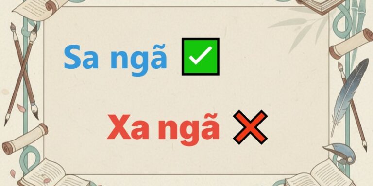 xa ngã hay sa ngã