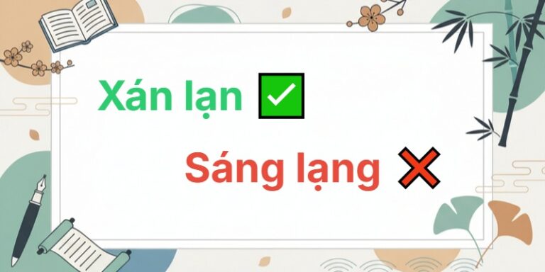 xán lạn hay sáng lạng