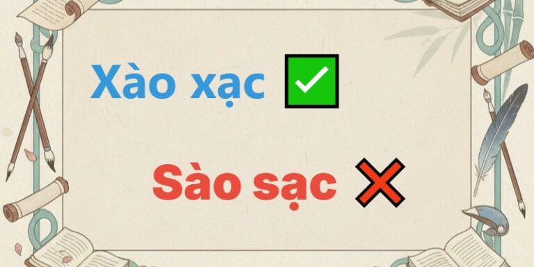xào xạc hay sào sạc